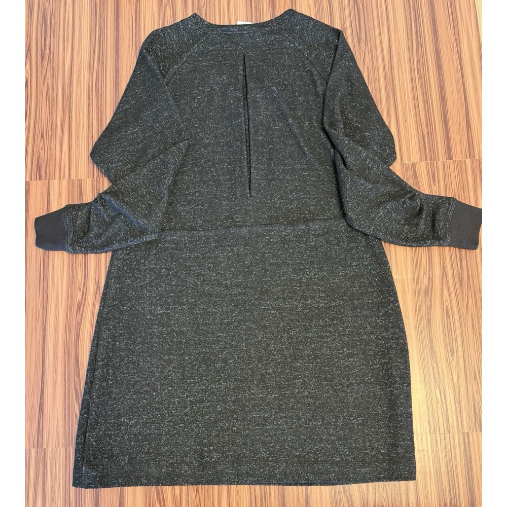 CAbi The PJ Dress Heathered Charcoal Black V-Neck Knit Sweater Size Large 3829 - Picture 2 of 6